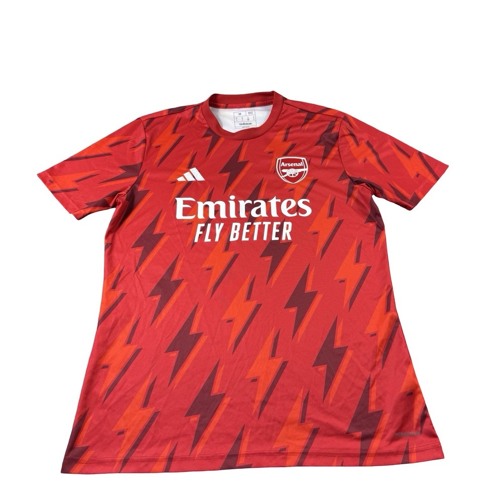 Adidas Arsenal Red Geometric Soccer Jersey Slim Fit HZ2193 Mens Medium 2023